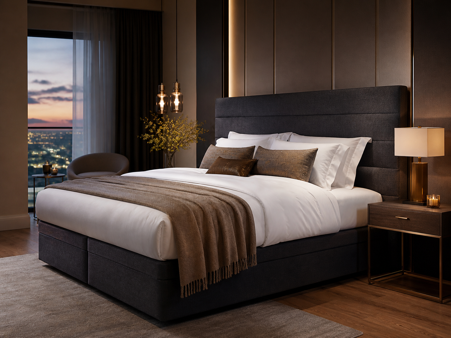 Boxspringbett mit hochwertiger Polsterung